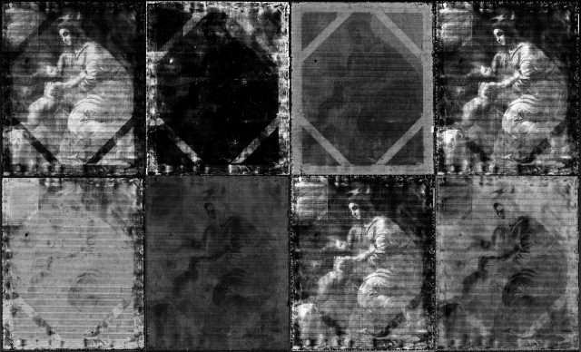 Fotografie spektrální radiografie obrazu.