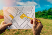 Ilustrační fotografie pozemku na mapě