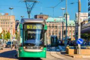 Ilustrační fotografie tramvaje v Helsinkách