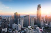 Ilustrační obrázek panoramatu moderní části Bangkoku