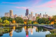 Ilustrační fotografie panoramatu města Chicago v USA
