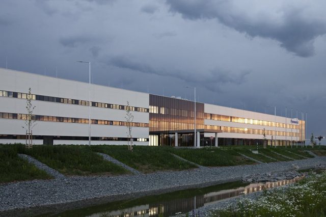 Fotografie továrny firmy Panasonic v Plzni