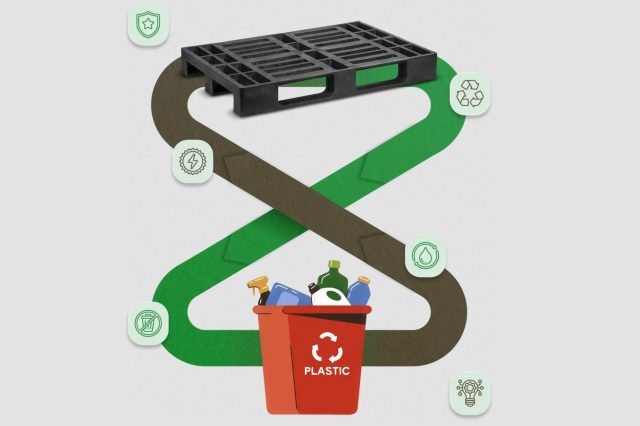 Obrázek palety z recyklovaného materiálu