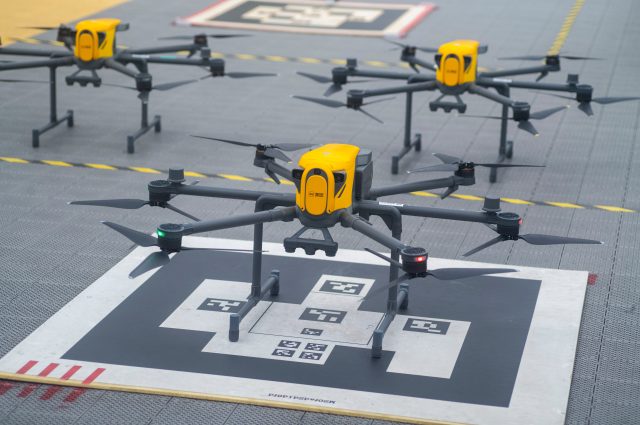 Ilustrační fotografie čínských dronů Meituan