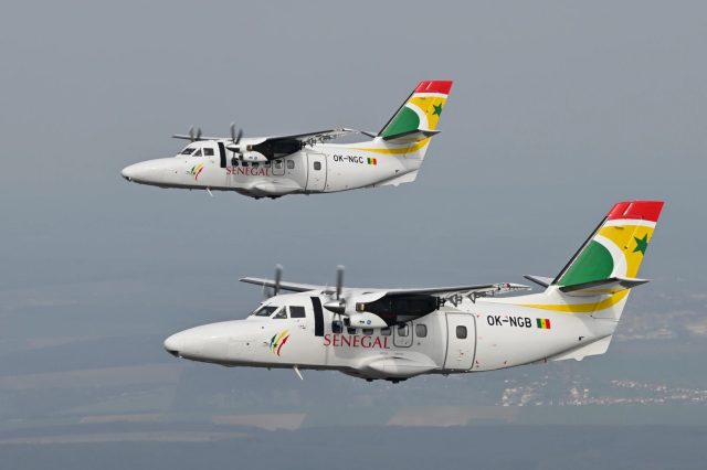 Fotografie letadel z Kunovic v Senegalu