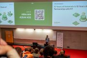 Přednáškový sál s prezentací o partnerství FIT ČVUT a Datamole