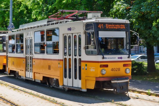 Ilustrační fotografie tramvaje Škoda v Budapešti
