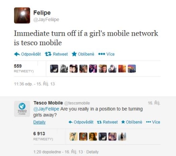 soc sitě tesco mobile twitter